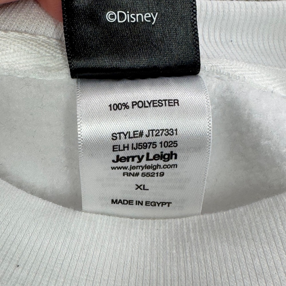 Disney Mickey‎ Mouse Cupid Cupid Graphic Sweatshirt White XL JT27331 Oversized - Picture 5 of 9